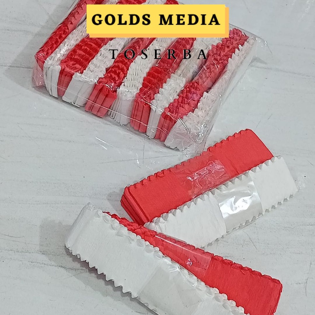 Kertas Krep Potong Merah Putih Kertas Dekorasi Kertas Dekorasi Dirgahayu Kertas Dekorasi Ulang Tahun