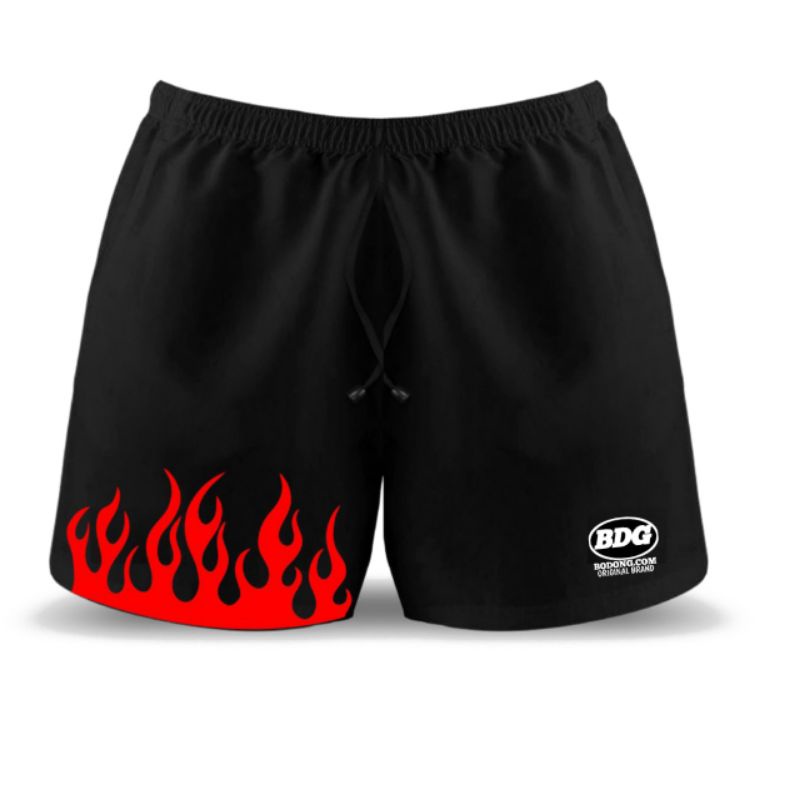 (COD)Best seller!!!! Boxer Black White Fire//CELANA PENDEK//⭐⭐⭐⭐⭐5