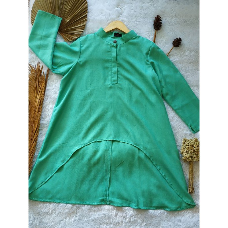 RubiTunikPolosHijauTosca