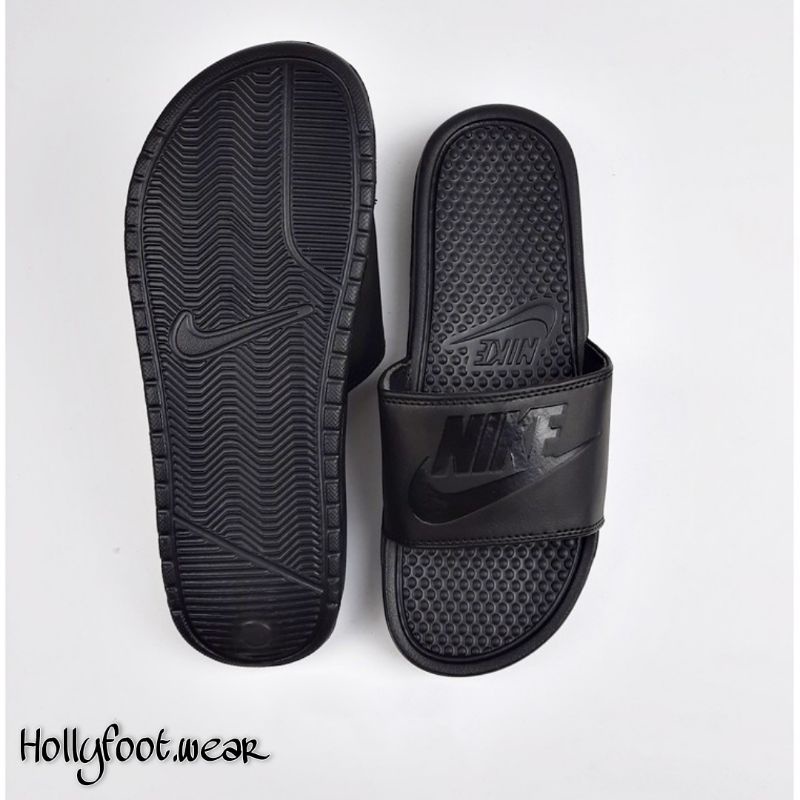 SANDAL SLIDE NIKE BENNASI BLACK / SANDAL SLOP NIKE BENNASI HITAM GRADE A-3