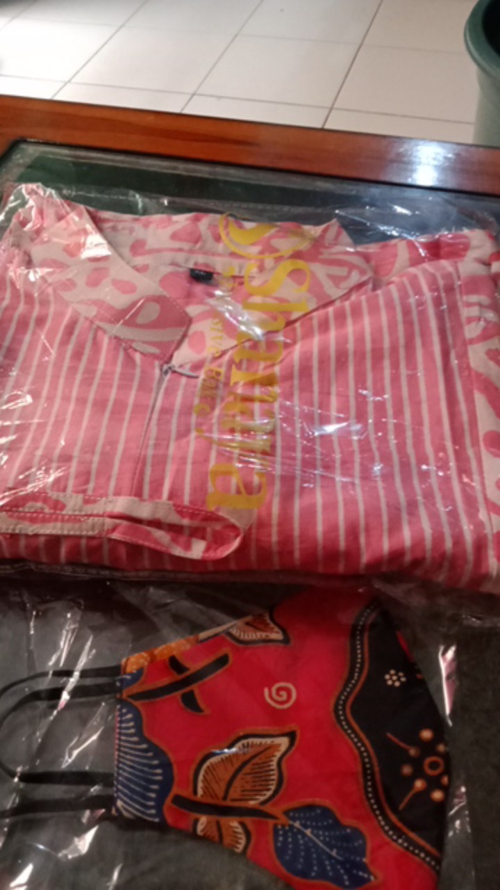 Shanaya Batik Tunik Ahimsa Dress Cap Garutan Biru Kuning Pink Hijau