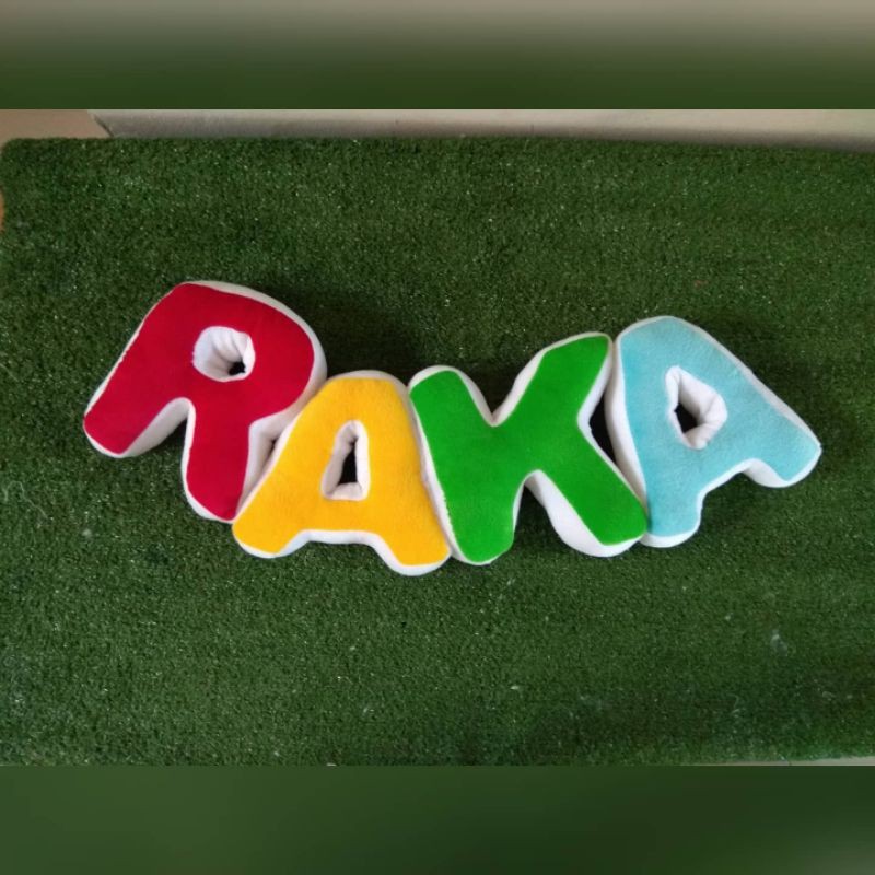 

bantal huruf tulis nama