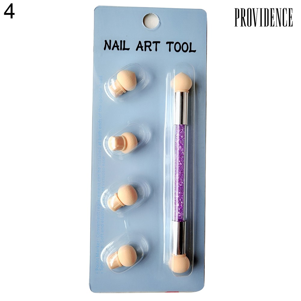 Providence Portable Washable Double Head Sponge Smudge Pen Nail Art Painting Dotting Tool