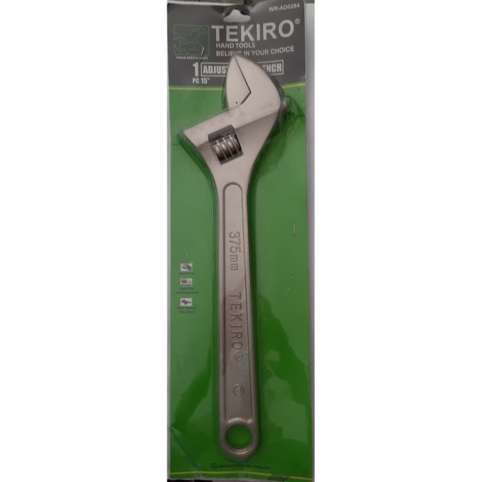 KUNCI INGGRIS 15 in TEKIRO ADJUSTABLE WRENCH 15 INCH TEKIRO WR-AD0284 TEKIRO Kunci Inggris Perkakas