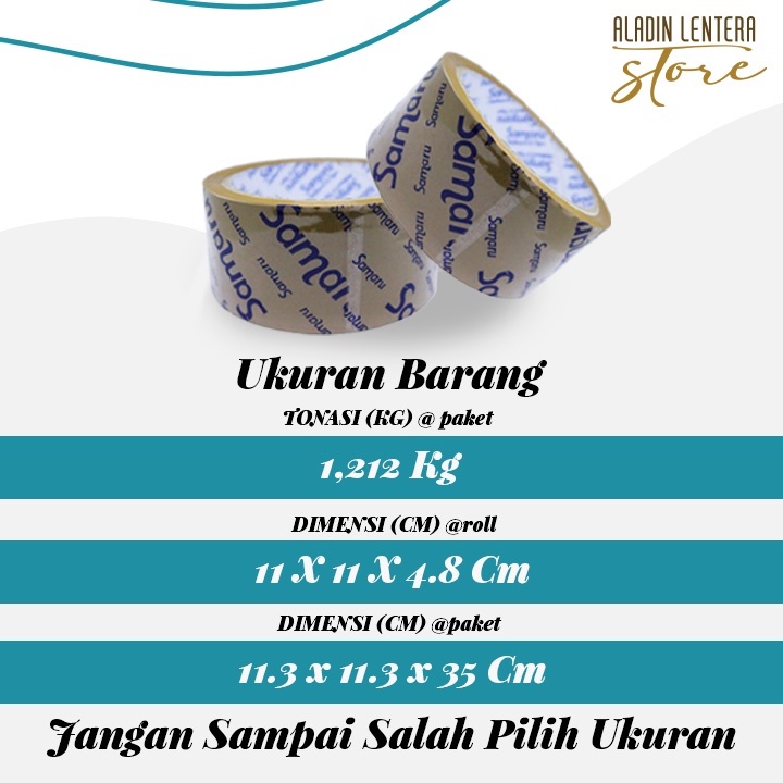 

LAKBAN COKLAT SUPER MURAH SAMARU 2inch x 55Yard