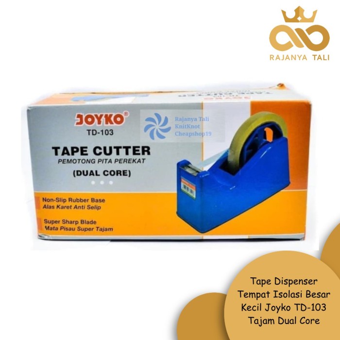 

Berkualitas Tape Dispenser Tempat Isolasi Besar Kecil Joyko Td-103 Tajam Dual Core Gilaa!!!