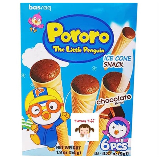 Pororo Ice Cone Snack Chocolate/Banana/Strawberry 54gr - pororo yakult