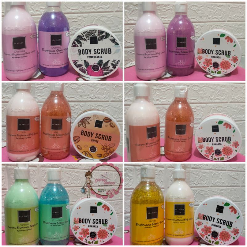 Paket Scarlett Whitening 300Ml / Paket Hemat 3in1 Paket Lengkap