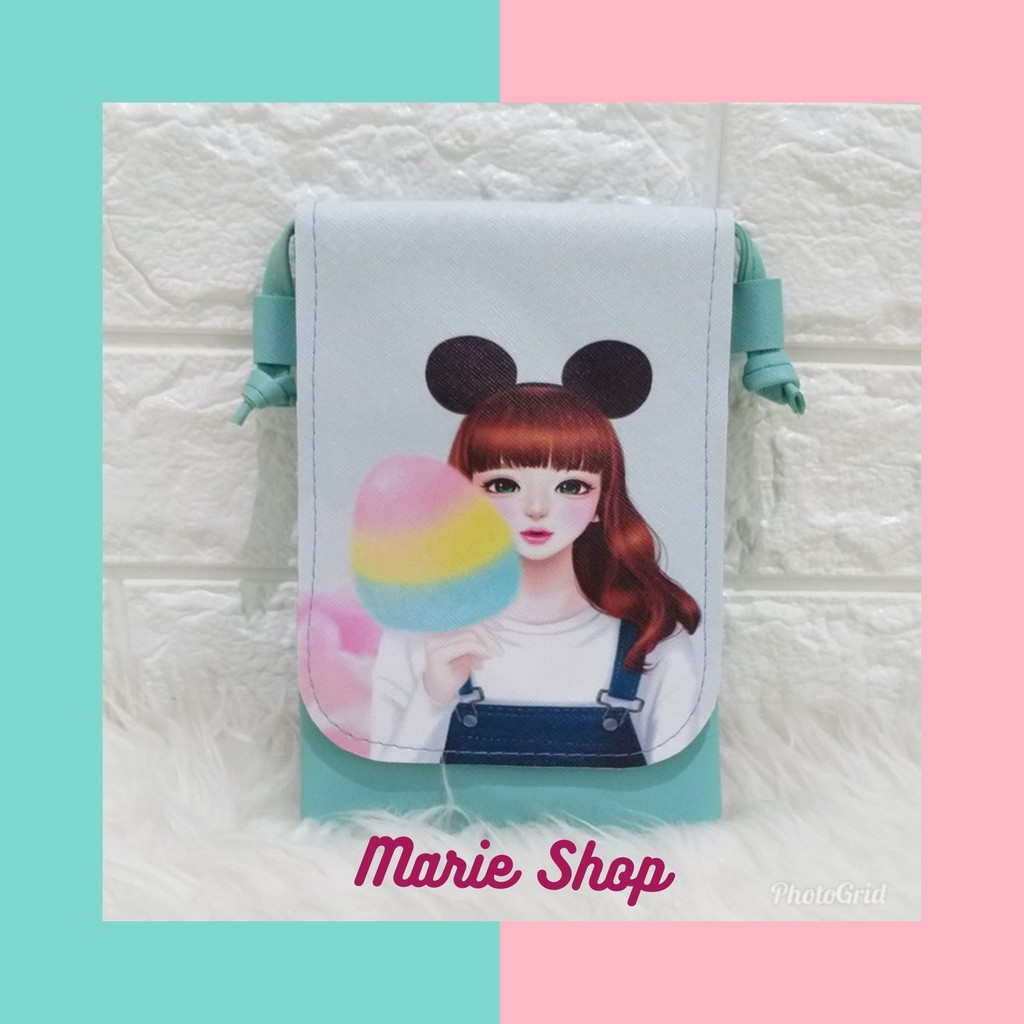 EDISI CEWEK KOREA * SLING PHONE HP PRINTING TAS FASHION CEWEK KEKINIAN
