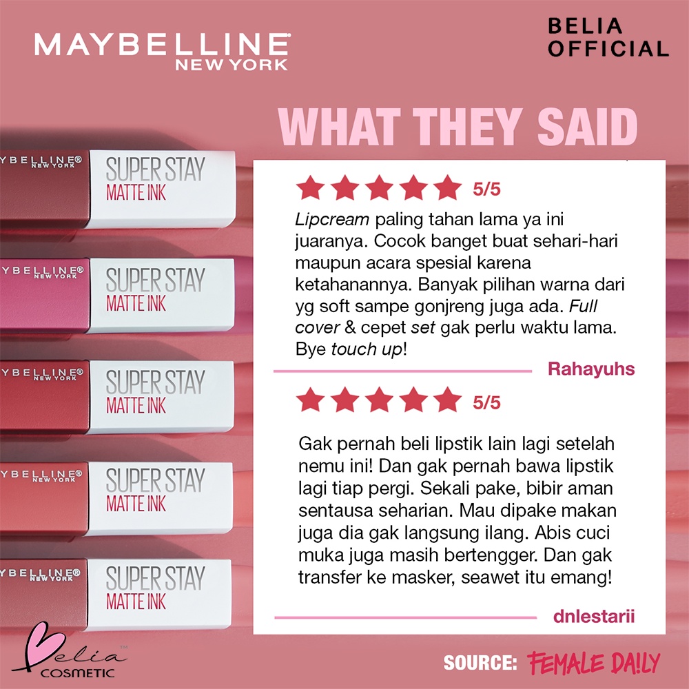 ❤ BELIA ❤ (Part 2) CITY | Rogue Reds Edition Super Stay Matte Ink Maybelline Superstay Lip cream