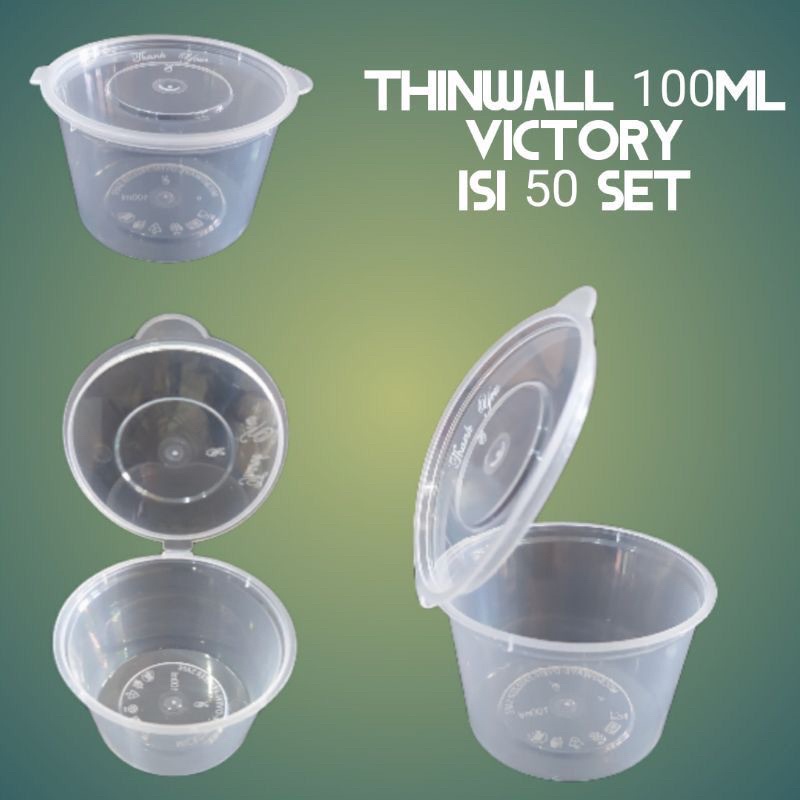 [50 pcs] Thinwall Cup Puding100ml / Cup Puding 100ml Isi 50pcs