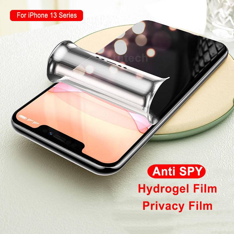 Film Pelindung Layar Hydrogel 999D Anti Spy Untuk iPhone 13 12 11 Pro MAX Mini X XS MAX XR SE 2022 2020 7 8 Plus