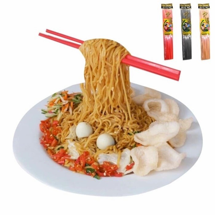 Sumpit Melamin Isi 3 Pasang / Sumpit Mie Melamine Indoglass / Melamine Chopsticks 22 CM