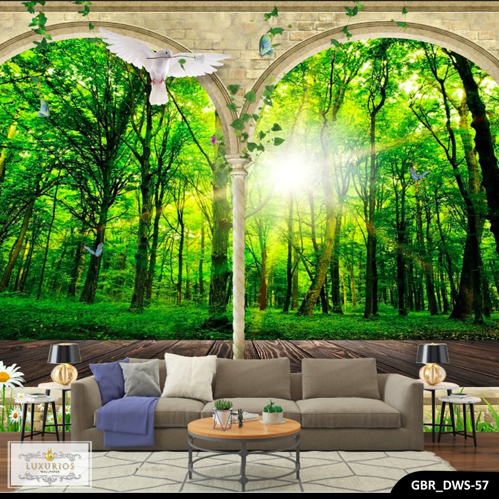WALLPAPER 3D WALLPAPER CUSTOM WALLPAPER DINDING HUTAN 5
