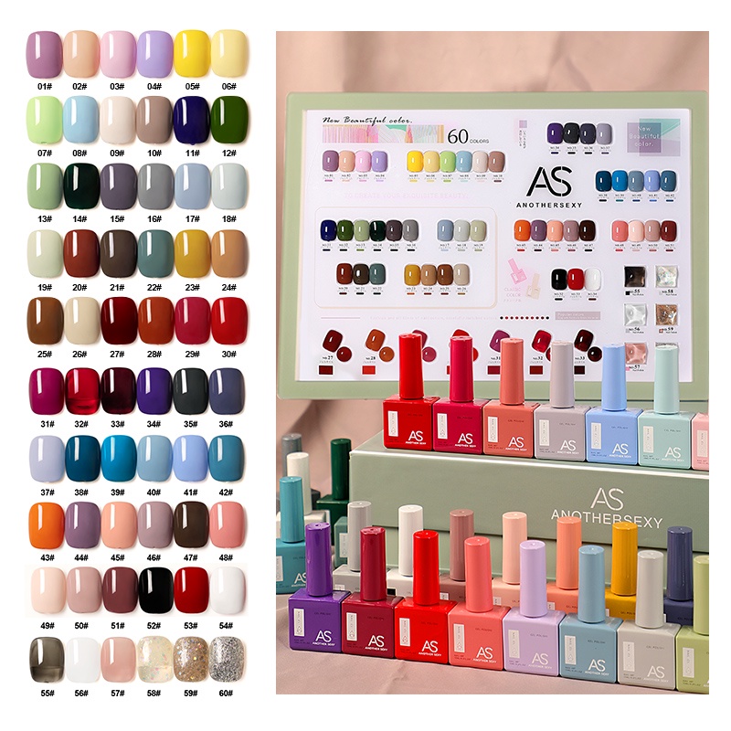 [FLASHES] AS PART-1 Nail Gel Series 60 Warna Harga Per Botol Nail Gel Polish 15ml