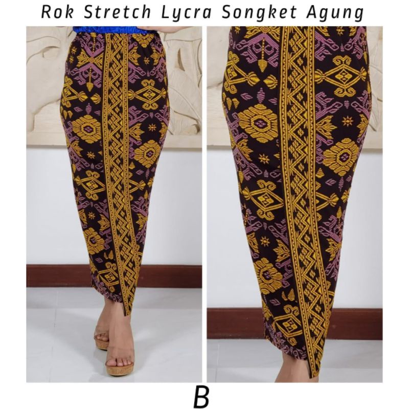 Rok Lycra Stretch Songket Agung