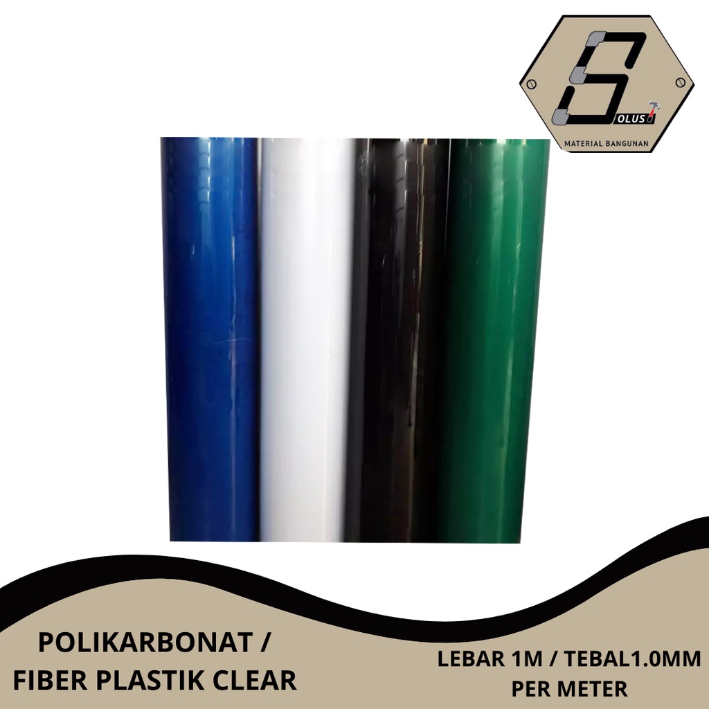 POLIKARBONAT / FIBER PLASTIK (KANOLITE) PUTIH,PER METER