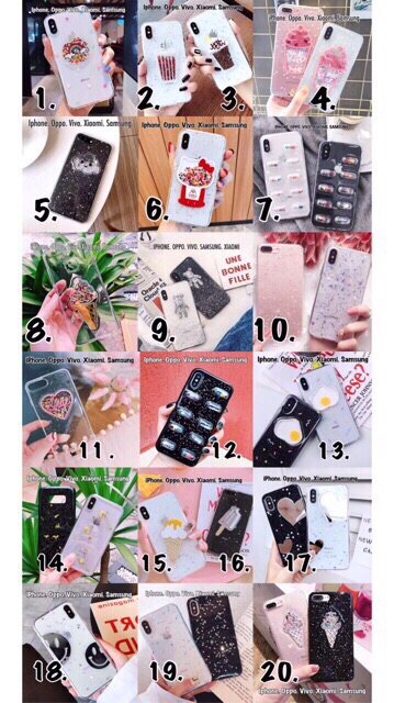 Glitter Case IPHONE OPPO VIVO XIAOMI SAMSUNG A7 A9 2018 Y91 Y95  S10 S10+ Redmi 5a 6a 4x V15 Y93 F11