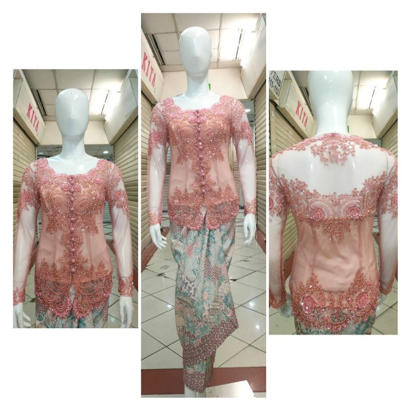 Atasan kebaya full payet nud//kebaya payet mewah//kebaya payet lengan panjang