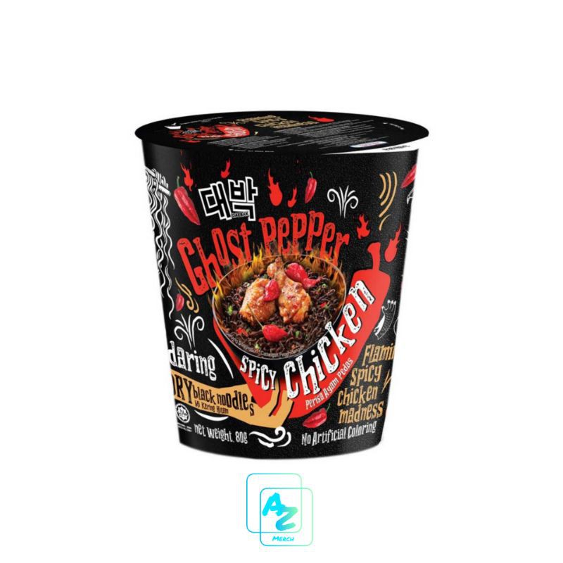 Ghost Pepper Spicy Chicken Noodles Flaming Spicy Madness 80gr Shopee