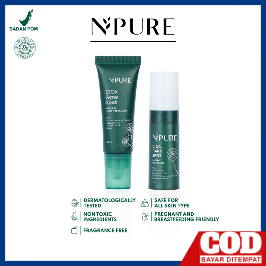 NPURE Spot Treatment Acne Spot/Dark Spot Menghilangkan Dan Menyamarkan Bekas Jerawat