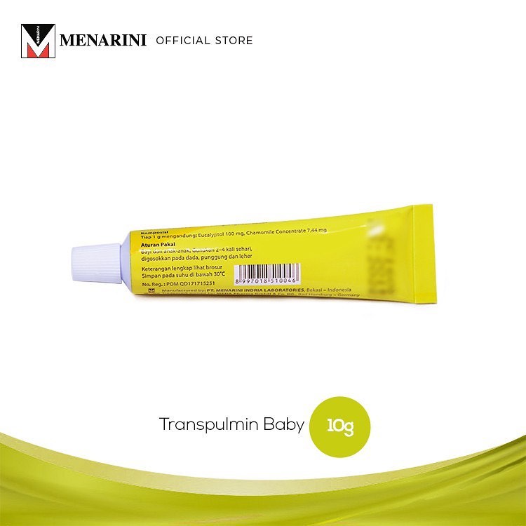 Transpulmin Baby Balsam 20gr / 10gr- Bantu Ringankan Hidung Tersumbat karena Flu pada Bayi