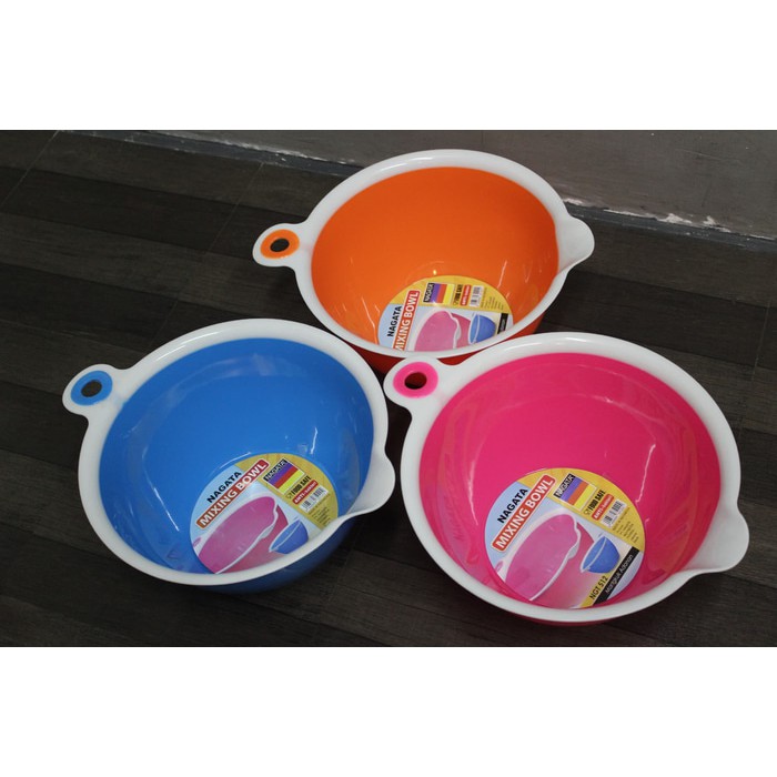 NAGATA mangkuk adonan mangkok baskom mixing bowl bak pengocok telur plastik