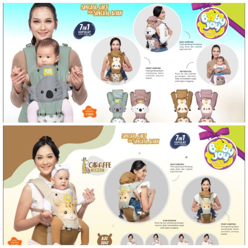 Mom's baby hipseat/gendongan depan baby 7 in 1