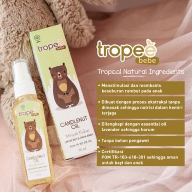 Tropee Bebe Baby Hair SPA Candlenut Oil 100ml / Minyak Kemiri Bayi