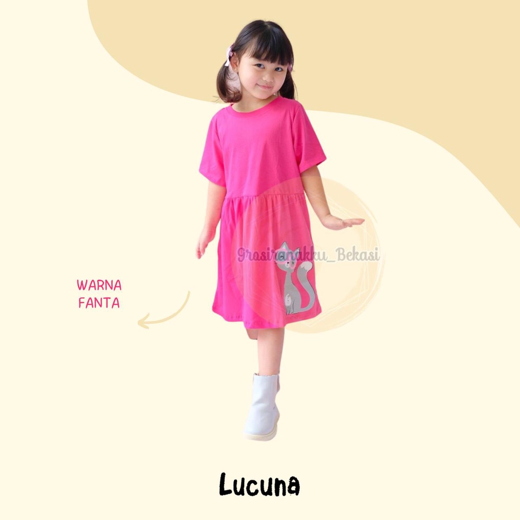 Dress Anak Jelita Lucuna Mix Warna 1,2,3,4,5tahun