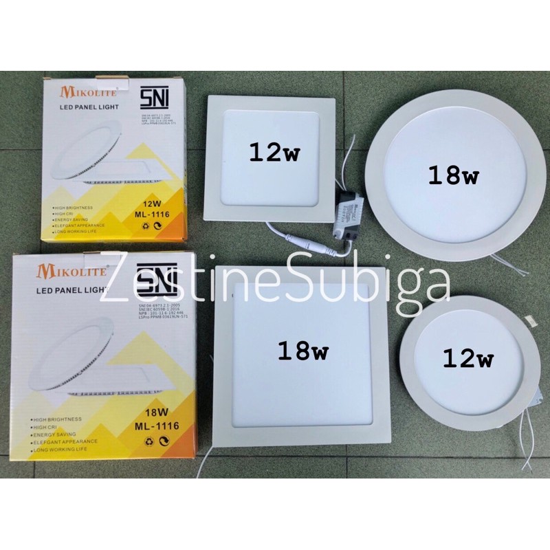 Led Panel Light Downlight Bulat | Segi, 12w | 18w Mikolite