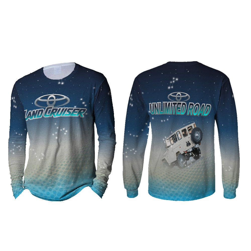 Kaos Pria Lengan Panjang Land Cruiser 3D Full Print 006
