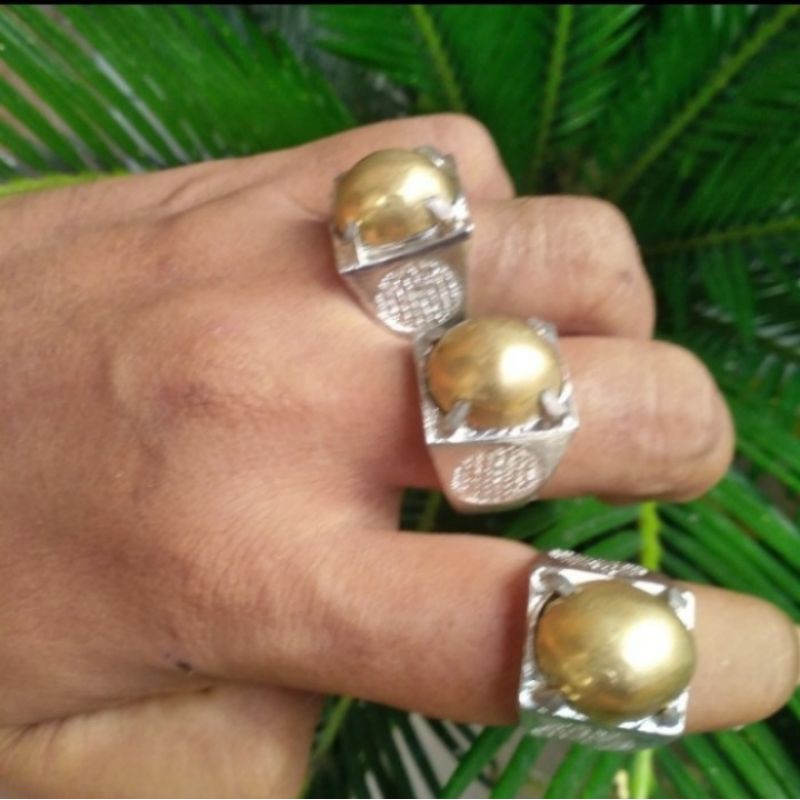 cincin batu Badar besi emas unik