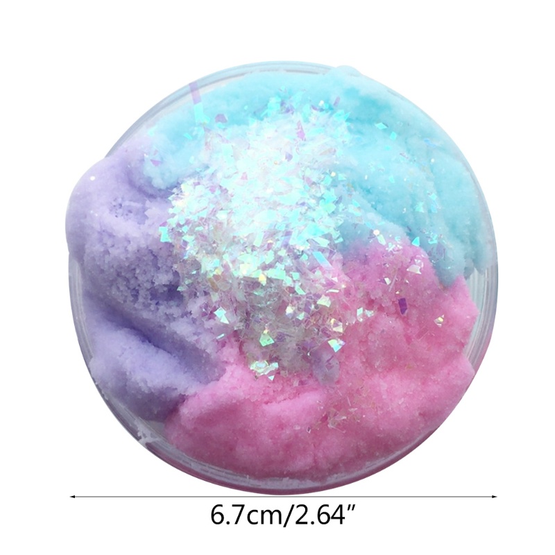 Mary Hand Squeeze Colorful Fluffy Slime Dempul Mainan Lubang Angin Miniatur Novelty Mainan Cowok Cewek Hadiah Paskah Slime Telur Mainan Clay