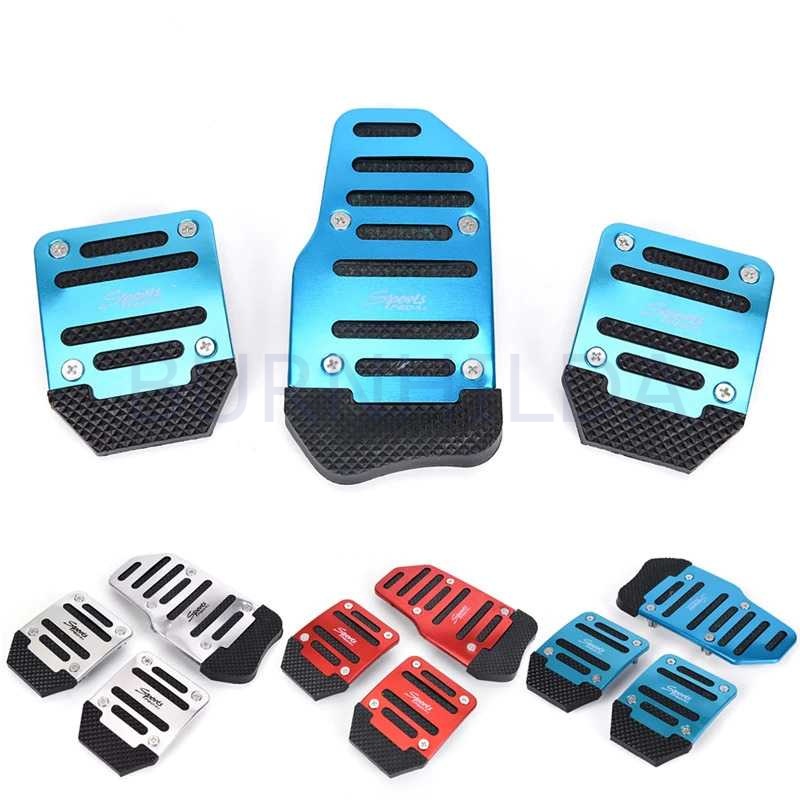 Aluminium Cover Pedal Gas Mobil Cover Aluminium Pedal Gas Mobil | Universal Car Vehicle Non-slip Alloy Pad Pedal Aluminium Foot Treadle Cover Non-Slip Automatic Car Vehicle Auto Brake Gas Pedals Cover Set accesoris mobil motor burnhilda