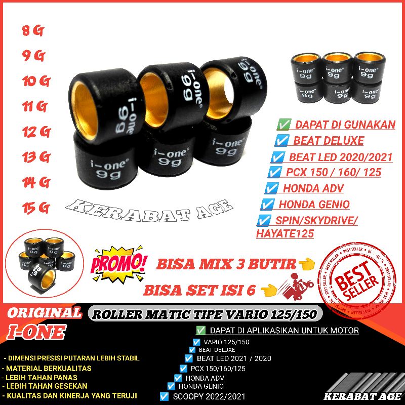 Roller vario 150 125 ESP PCX ADV Beat Genio 2020 Scoopy 2021 Racing I-One