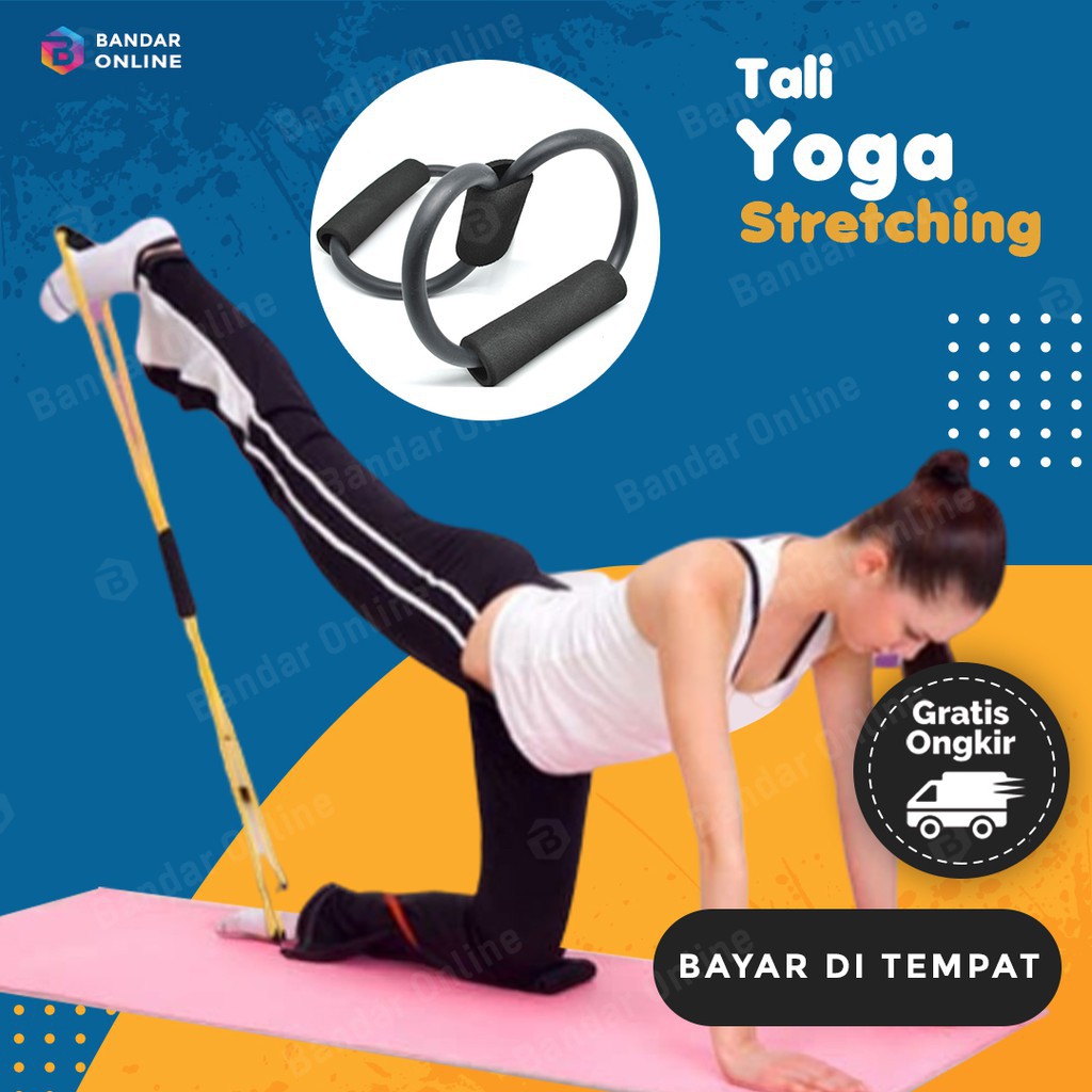 MPro Alat Yoga Streching Rope Tali Yoga Stretching Fitness Power Resistance pemanasan Senam jnp