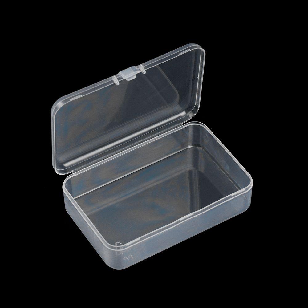 Solighter Storage Box Persegi Bening Rumah Organisasi Plastik Pill Storage Supply