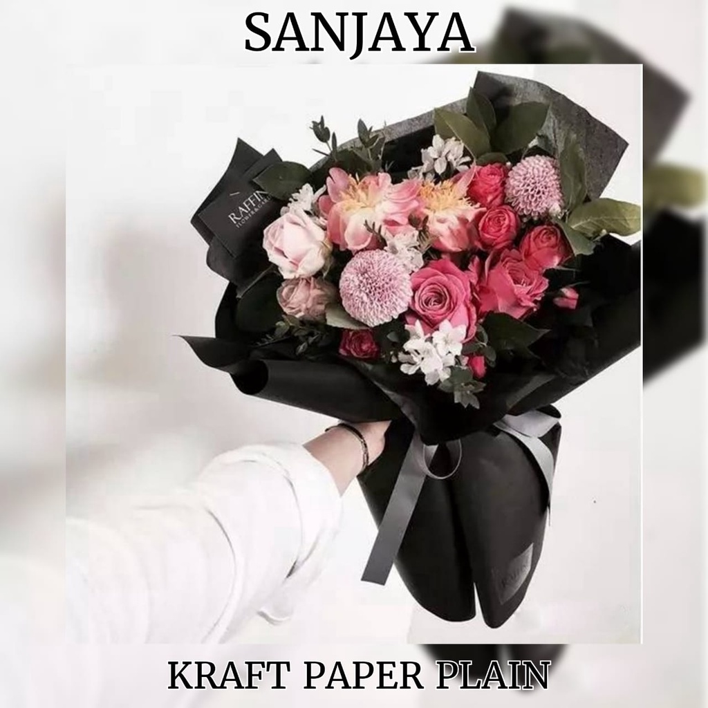 [40 Lembar] Kertas Buket Bunga Warna Polos / Kraft Paper Wrapping / Flower Wrapping Paper Colour / Kraft Paper Plain