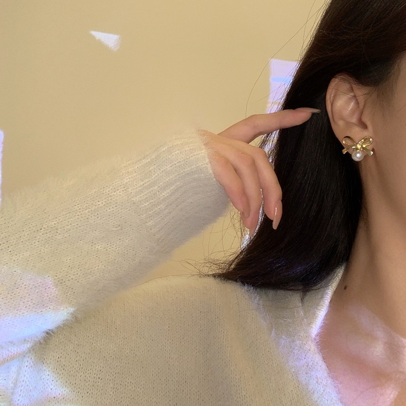 Anting Mutiara Gaya Retro Untuk Wanita