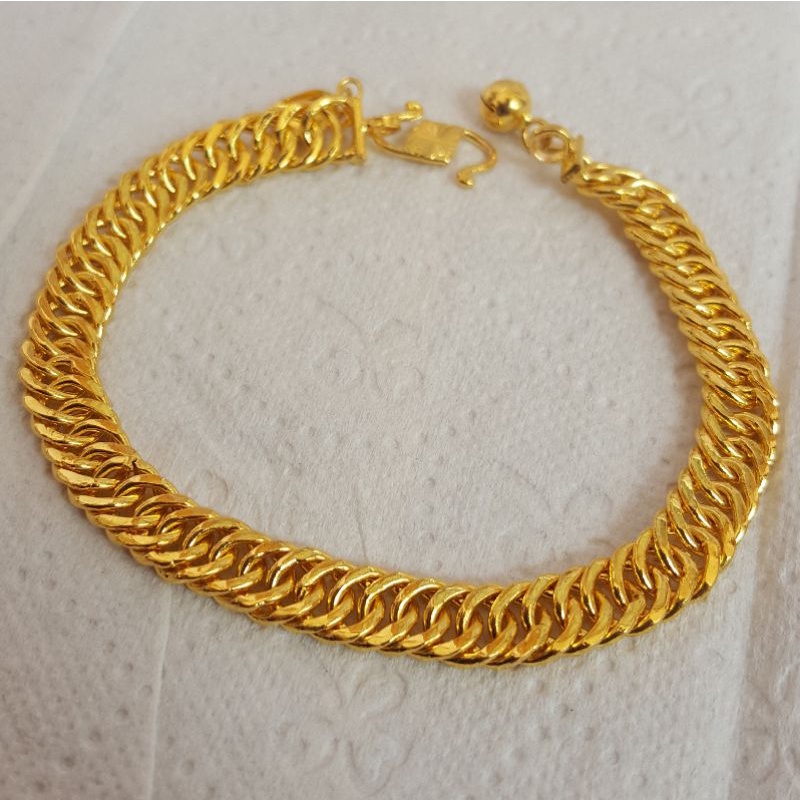 Gelang Rantai Lipan Polos Lapis Emas 24k