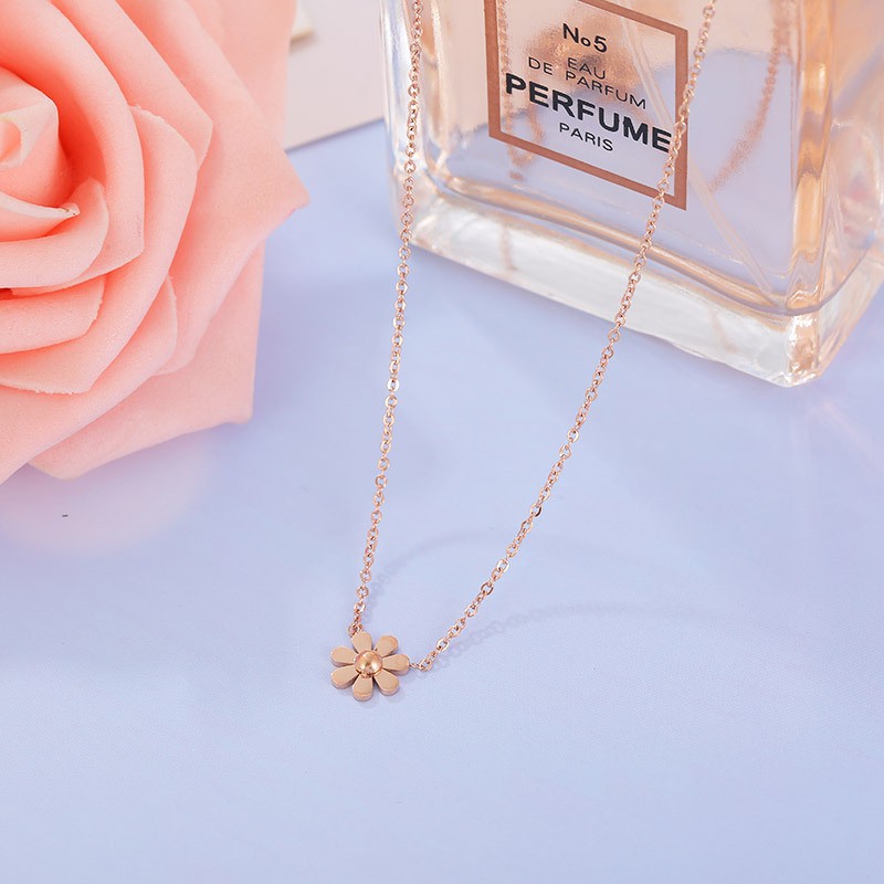 [New] Kalung daisy korea titanium mini hadiah wanita cewek anti karat KK128