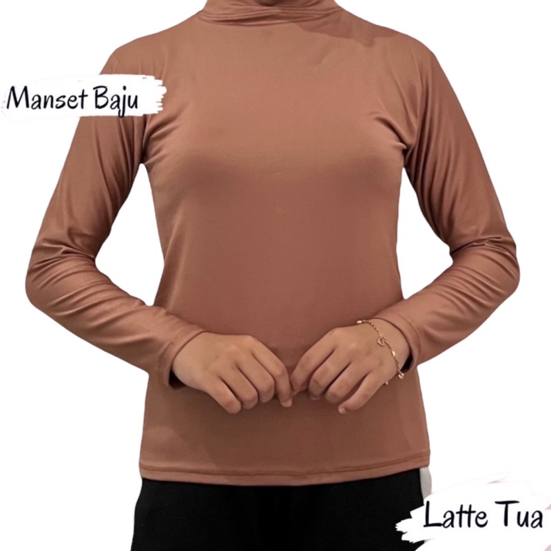 inner manset daleman hijab | inner basic turtleneck lengan panjang