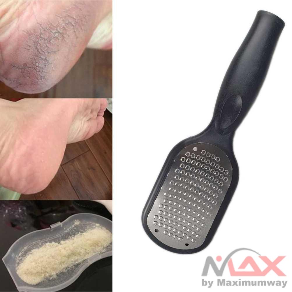 Kikir Amplas kaki untuk mengikis kulit mati kaki pecah jadi mulus parutan telapak kaki Alat Perawatan Kaki Manicure Pedicure Foot Care Scrubber Buah Kikir Kaki Kalus Baja Tahan Karat Profesional Putih Pengikis Pedikur Kulit Mati Alat Penghilang untuk Kaki