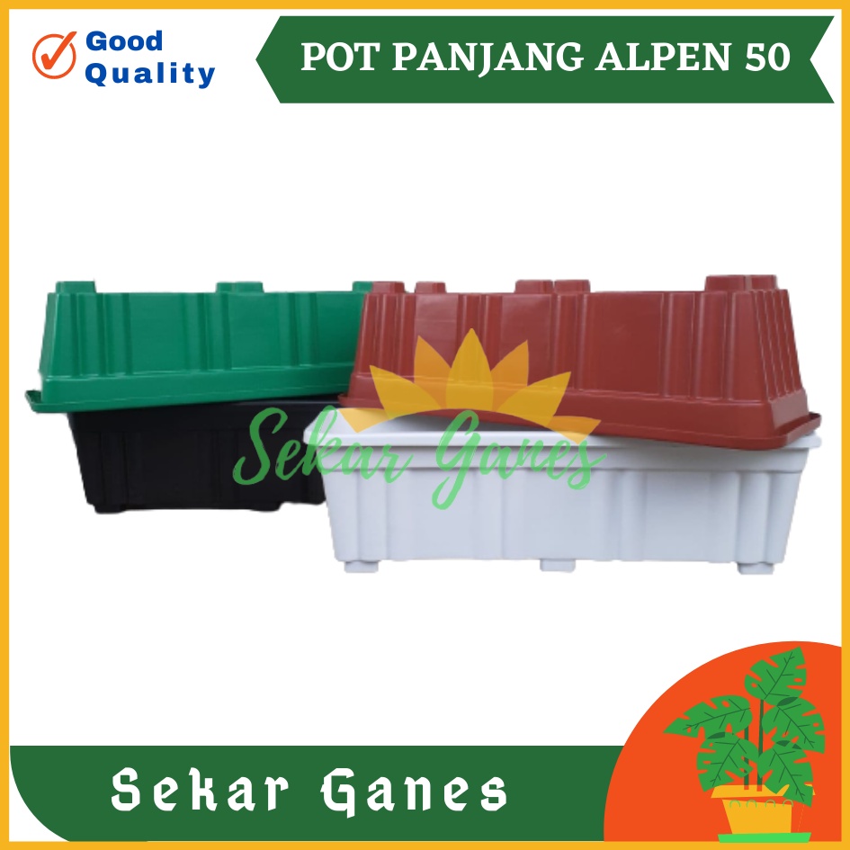 Sekarganes Pot Panjang Alpen 50 Putih Hitam Hijau Coklat Merah Bata Pot Bunga Segi 50cm 70cm Pot Panjang Highway High Way 55 Pot Panjang Plastik Putih Murah