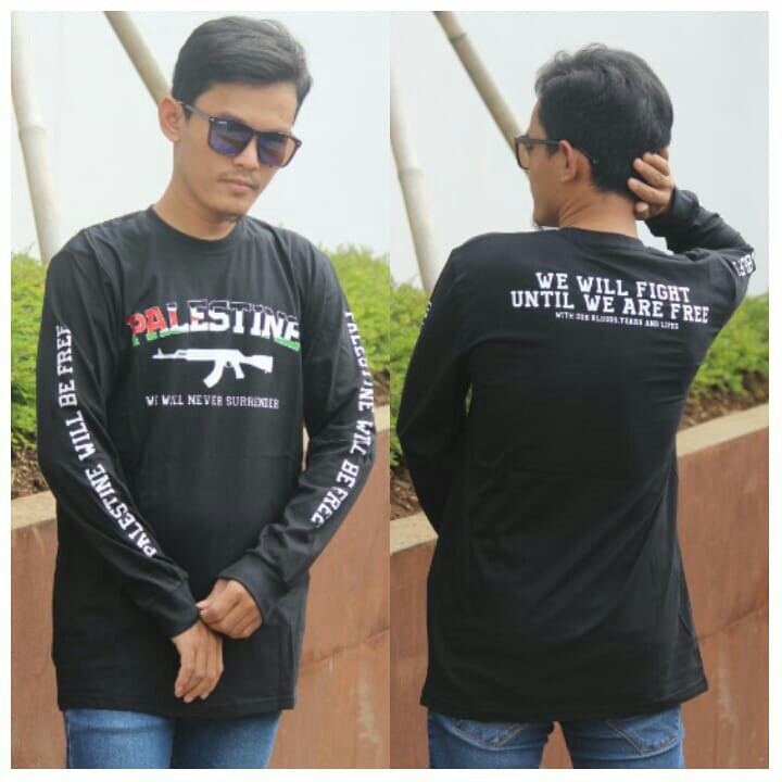 Baju Muslim Hajaru Original lengan panjang size M L dan XL - Baju Free palestine