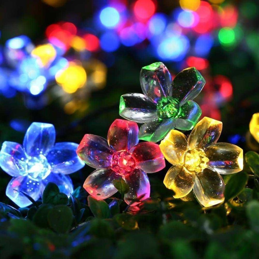 YUSHILED Lampu Hias Dekorasi 50 LED 7 Meter with Solar Panel - M072 - Mix Color