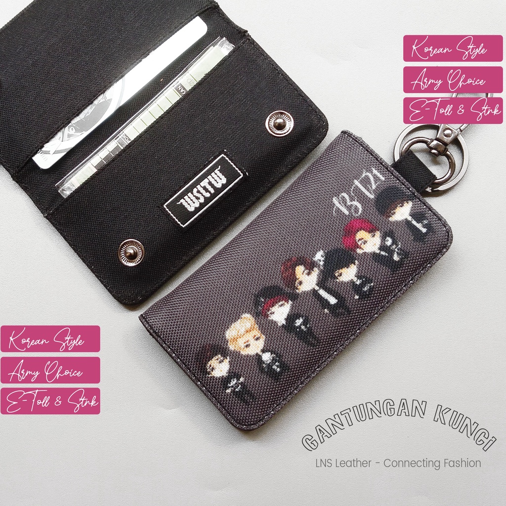 Dompet STNK Mobil BTS - Gantungan Kunci Motor KPOP Key Wallet Jimin