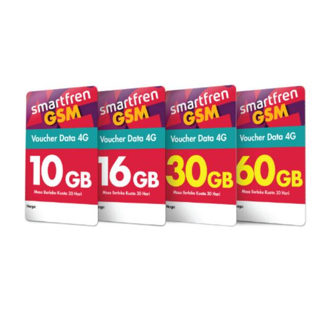 Voucher Data Smartfren Kuota 10 GB, 16 GB, 30 GB, 60 GB (Murah) Bisa untuk Mifi
