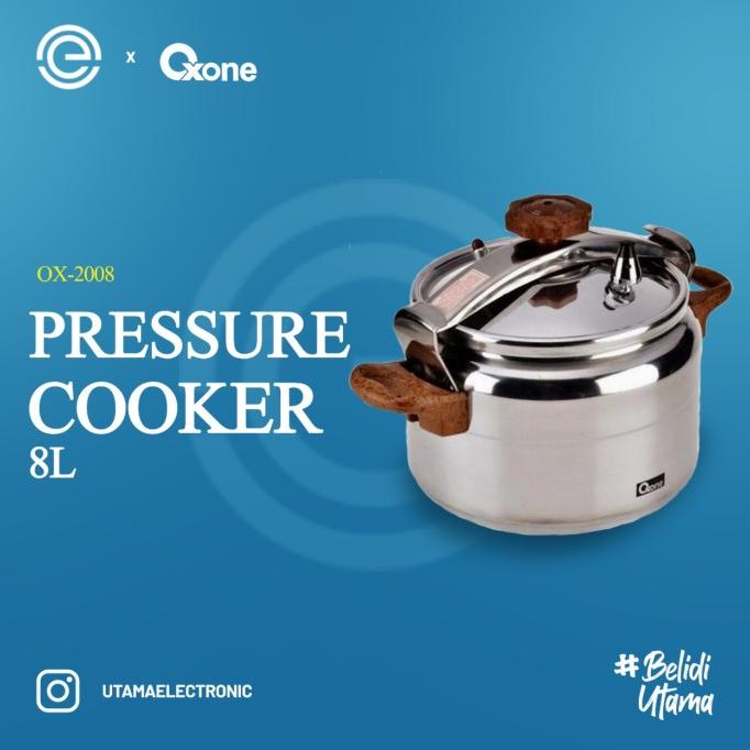 PERALATAN MASAK OXONE - PANCI PRESTO ALUMINIUM 8 LITER OX-2008 - SILVER PERALATAN DAPUR